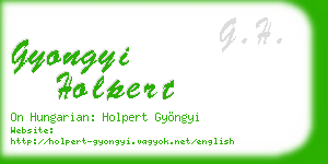 gyongyi holpert business card