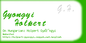 gyongyi holpert business card